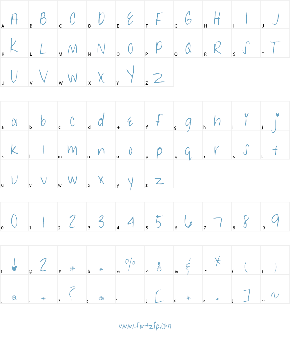MTF Cindy Font Character